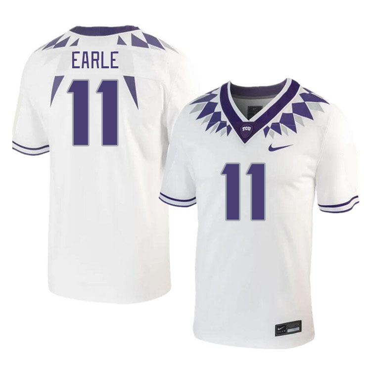 Men #11 JoJo Earle TCU Horned Frogs 2023 College Footbal Jerseys Stitched-White - Click Image to Close